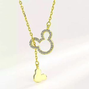 Y Lariat Disney Mickey Mouse Gold Plated Necklace